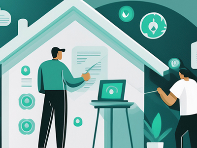 Two people collaborating securely on a project.